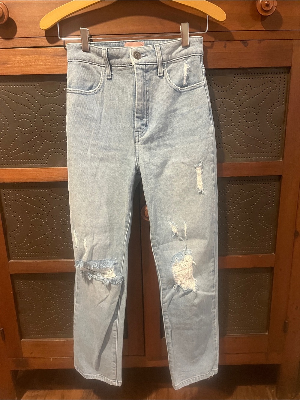 Show me your Mumu Light Blue Distressed High-Rise Women’s Jeans size 24